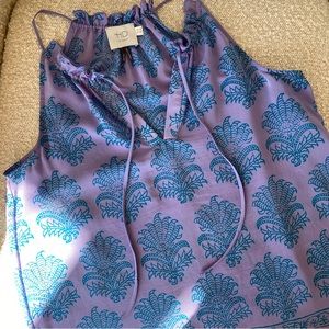 HD in Paris purple silk tank 0